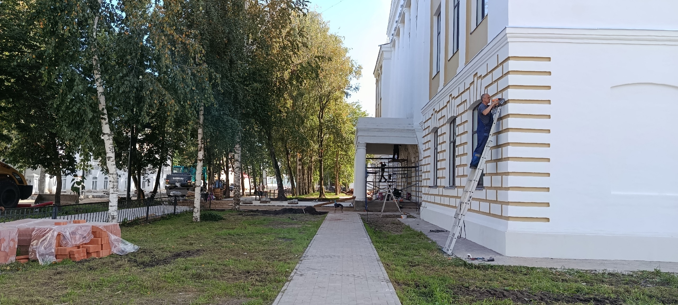 Ремонтные работы накануне открытия школы